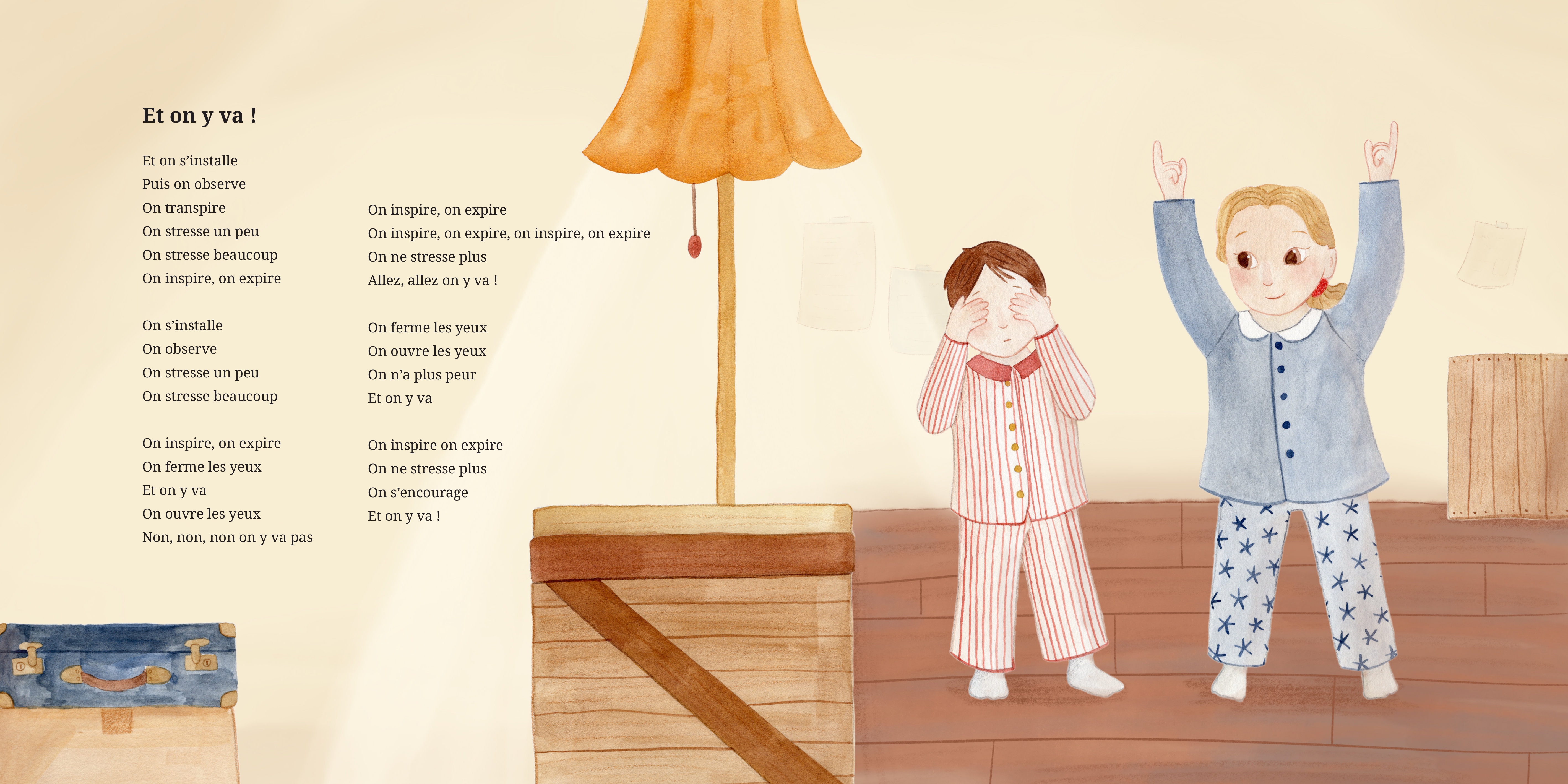 Double-page du Livre Audio Chauffe Marcel ! — Et on y va !